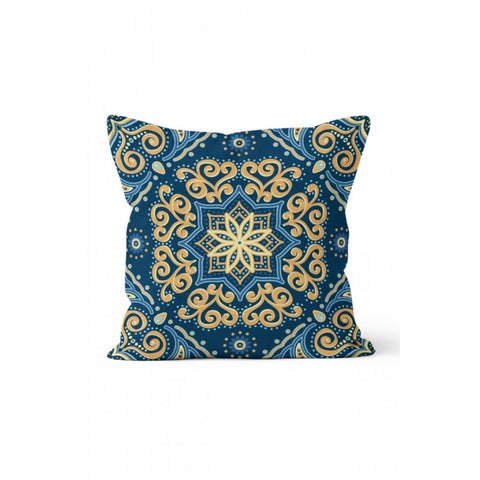 Mandala Pillow Cover|Geometric Design Cushion Case|Ethnic Tribal Mandala Pillowcase|Rustic Home Decor|Farmhouse Style Authentic Cushion