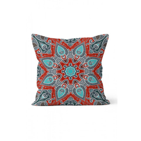 Mandala Pillow Cover|Geometric Design Cushion Case|Ethnic Tribal Mandala Pillowcase|Rustic Home Decor|Farmhouse Style Authentic Cushion