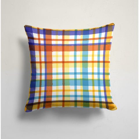 Plaid Pillow Cover|Checkered Colorful Pillow Case|Abstract Geometric Cushion Cover|Decorative Pillowcase|Modern Style Authentic Cushion Case