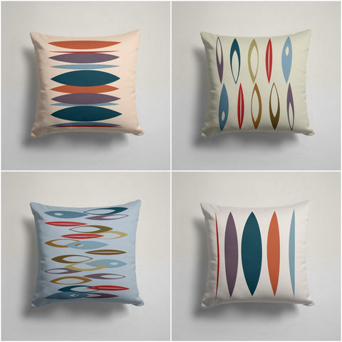 Abstract Pillow Cover|Decorative Oval Shapes Pillow|Authentic Pillowcase|Geometric Cushion Cover|Boho Bedding Decor|Outdoor Cushion Case