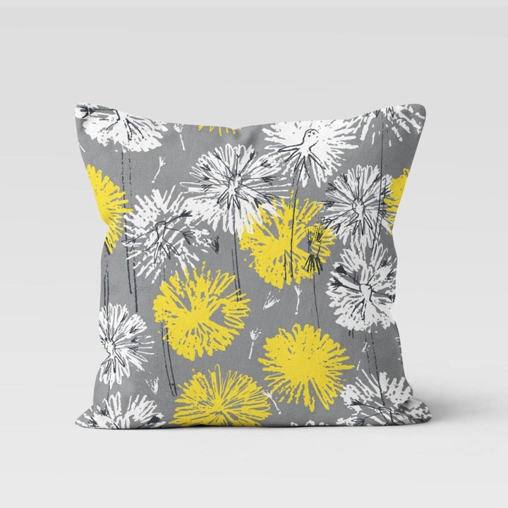 Abstract Yellow Gray Pillow Cover|Boho Bedding Home Decor|Pale Colors Throw Pillow Top|Housewarming Sofa Pillowcase|Outdoor Cushion Cover