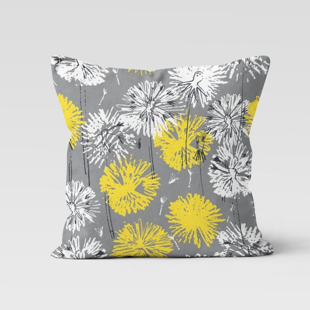 Abstract Yellow Gray Pillow Cover|Boho Bedding Home Decor|Pale Colors Throw Pillow Top|Housewarming Sofa Pillowcase|Outdoor Cushion Cover