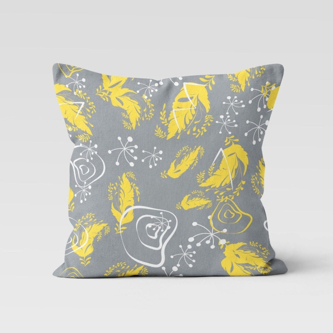 Abstract Yellow Gray Pillow Cover|Boho Bedding Home Decor|Pale Colors Throw Pillow Top|Housewarming Sofa Pillowcase|Outdoor Cushion Cover