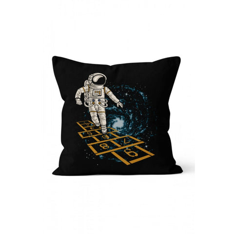 Astronaut Pillow Cover|Space Cushion Case|Astronaut with Bike and Doing Yoga Home Decor|Decorative Spaceman Pillowcase|Planet Kid Cushion