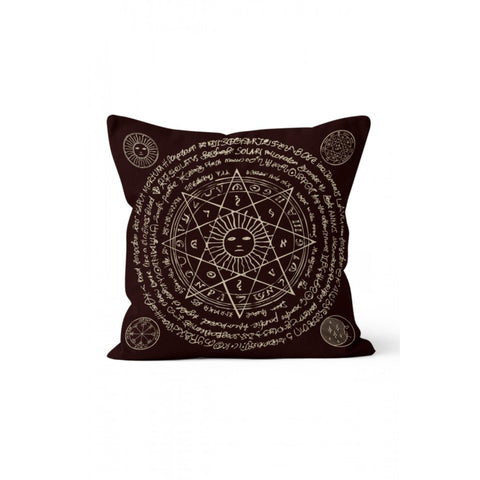 Sun Pillow Cover|Geometric, Helio and Symbol Sun with Moon Cushion Case|Planet Themed Home Decor|Decorative Solar System Print Pillowcase