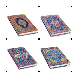 Authentic Carpet Design Woven Notebook|Fabric Journal in Turkish Carpet Style|Handy Notebook|Handmade Diary Notebook|Lined Traveler Notebook