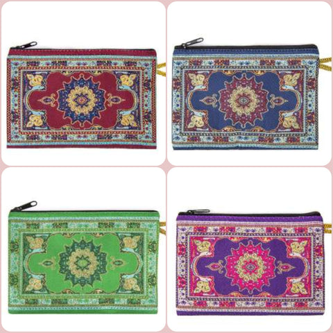 Rug Design Coin Purse|Handmade Zipper Pouch|Small Carpet Bag|Ethnic Pouch|Kilim Coin Purse|Bohemian Bags|Woven Purse|Gift For Her|Boho Purse