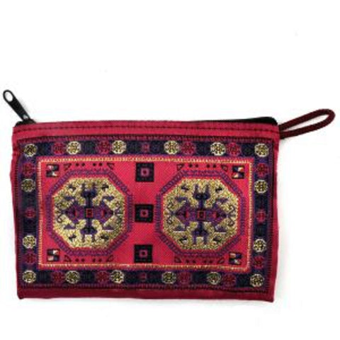 Coin Purse With Zipper|Zip Money Purse|Handmade Small Coin Pouch|Small Carpet Bag|Woven Ethnic Pouch|Kilim Coin Purse|Hippie Gifts For Her