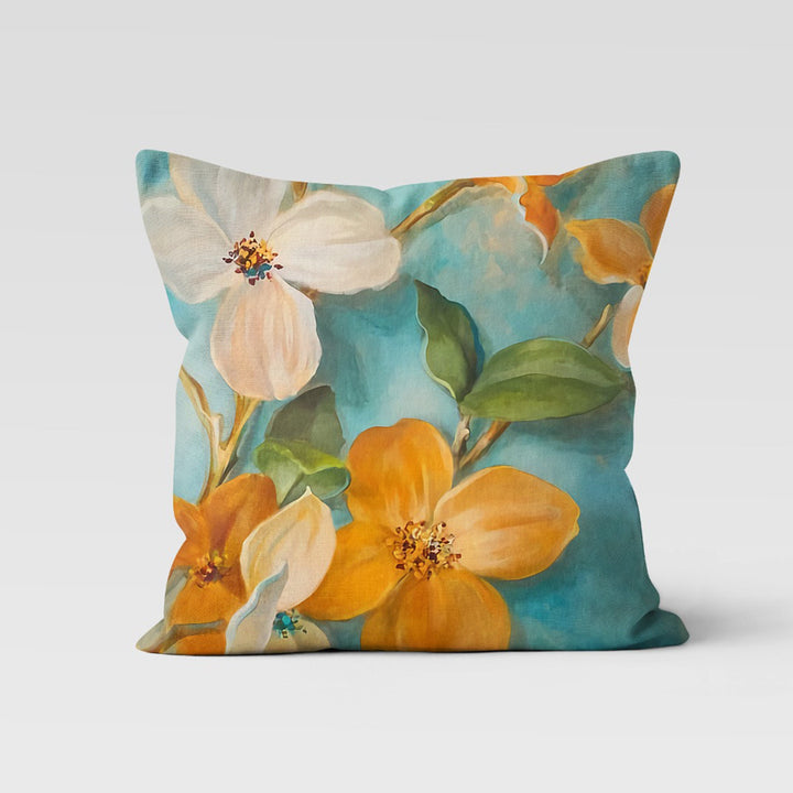 Floral Pillow Cover|Summer Trend Cushion Case|Decorative Throw Pillow Case|Flower Painting Home Decor|Housewarming Farmhouse Pillowcase