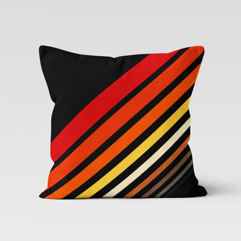 Abstract Geometric Pillow Cover|Black Yellow Red Cushion Case|Decorative Pillowtop|Boho Bedding Decor|Housewarming Outdoor Pillow Case