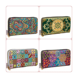 Boho Wallet For Women|Cash Envelope Wallet|Handmade Wallet|Woven Wallet|Compact Wallet|Coin Purse with Zipper|Zippered Pouch|Hippie Wallet