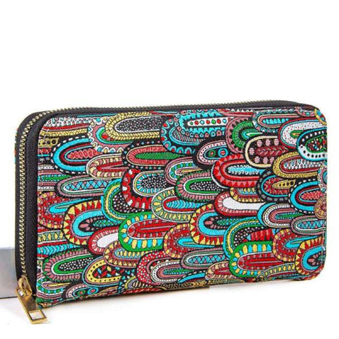 Boho Wallet For Women|Cash Envelope Wallet|Handmade Wallet|Woven Wallet|Compact Wallet|Coin Purse with Zipper|Zippered Pouch|Hippie Wallet