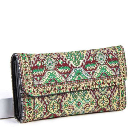 Woven Hippie Folded Wallet|Fabric Handmade Womens Wallet|Traditional Rug Design Purse|Ethnic Card Holder|Wallet Gift For Women|Gift For Mom