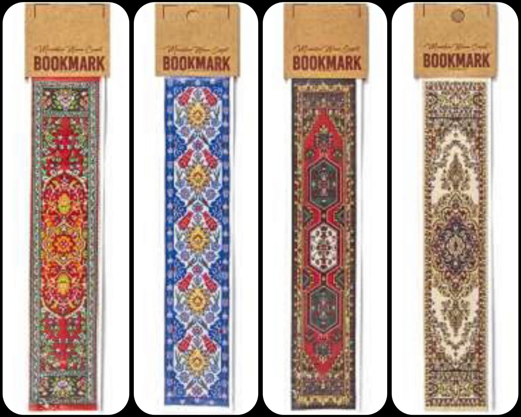 Set of 4 Rug Design Woven Bookmark – Akasia