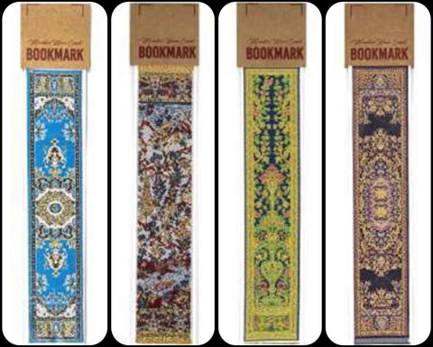 Set of 4 Traditional Rug Design Woven Bookmark|Carpet Bookmark|Authentic Turkish Carpet Pattern Bookmark|Gift For Bookwoorms|Book Lover Gift