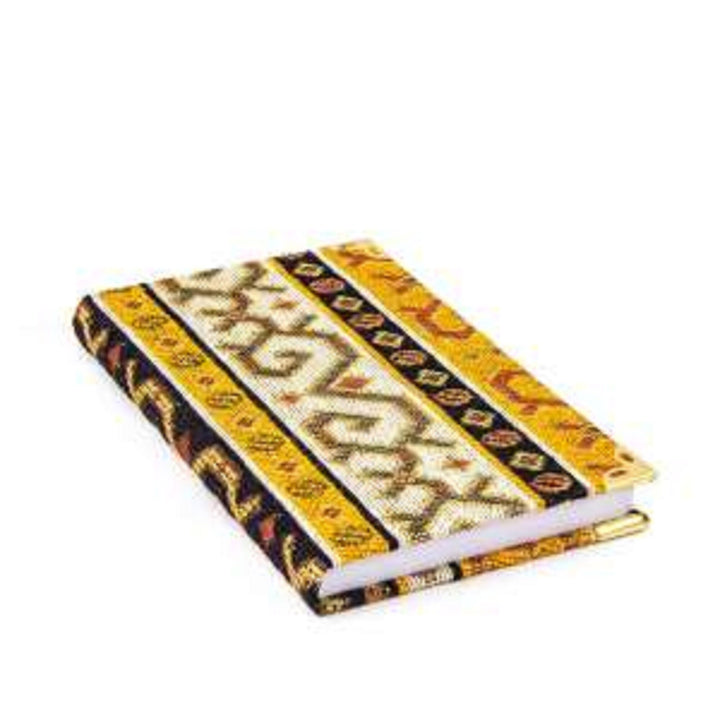 Authentic Carpet Design Woven Notebook|Fabric Journal in Turkish Carpet Style|Handy Notebook|Handmade Diary Notebook|Lined Traveler Notebook