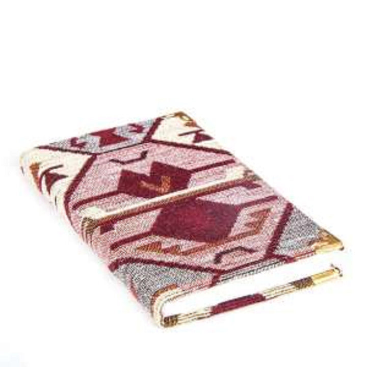 Authentic Carpet Design Woven Notebook|Fabric Journal in Turkish Carpet Style|Handy Notebook|Handmade Diary Notebook|Lined Traveler Notebook
