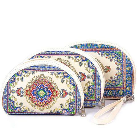 Set of 3 Makeup Bag|Custom Cosmetic Bag|Travel Toiletry Bag|Handmade Zippered Wallet For Woman|Bridesmaid Gift|Mother&