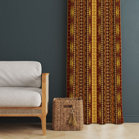 Southwestern Curtain|Thermal Insulated Rug Design Window Treatment|Ethnic Home Decor|Aztec Print Ethnic Window Decor|Living Room Curtain