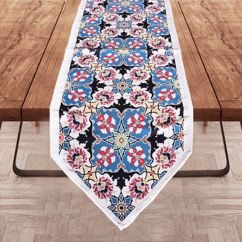 Tile Pattern Gobelin Tapestry Table Runner