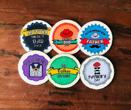 Best Dad Ever Wood Coasters|Set of 6 Hand Painted Dad Coasters|Gift For Dad|Funny Father's Day Gifts|Dad Birthday|Drink Coaster Gift For Him