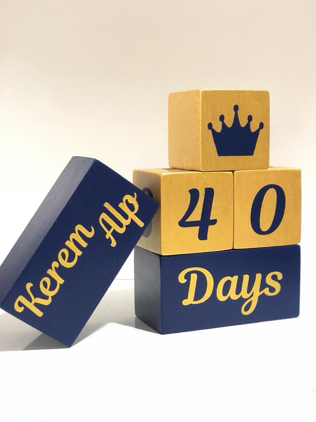 Set of 5 Custom Wooden Name Blocks|Personalized Baby Name Sign Cube|Nursery Decor For Baby|Wood Baby Shower Gift|New Mom Gift|Age Block Deco