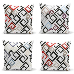 Labyrinth Pillow Cover|Modern Design Cushion Case|Abstract Geometric Cushion Cover|Decorative Pillowcase|Farmhouse Style Authentic Pillowtop