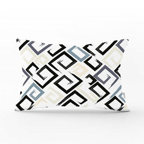 Labyrinth Pillow Cover|Modern Cushion Case|Abstract Geometric Lumbar Pillow Cover|Decorative Pillowcase|Farmhouse Style Authentic Pillowtop