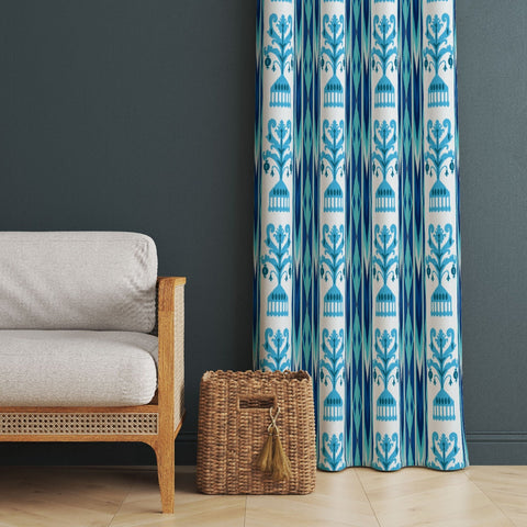 Ethnic Print Curtain|Tribal Pattern Curtain|Thermal Insulated Rug Design Window Treatment|Geometric Home Decor|Southwestern Window Decor