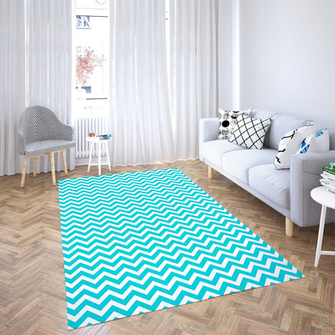 Zigzag Rectangle Rug|Non-Slip Carpet|Geometric 3D Design Carpet|Decorative Area Rug|Zigzag Home Decor|Multi-Purpose Colorful Anti-Slip Rug