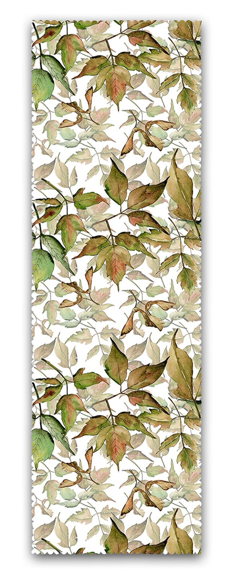 Set of 4 Fall Trend Chair Pads and 1 Table Runner|Dry Leaves Chair Cushion and Tabletop Set|Autumn Seat Pad and Tablecloth|Leaf Home Decor