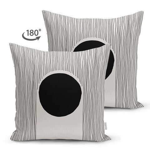 Abstract Pillow Cover|Onedraw Pillowcase|Abstract Geometric Cushion Cover|Decorative Double-Sided Pillowtop|Farmhouse Line Art Cushion Case