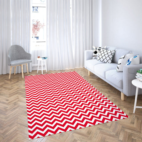 Zigzag Rectangle Rug|Non-Slip Carpet|Geometric 3D Design Carpet|Decorative Area Rug|Zigzag Home Decor|Multi-Purpose Colorful Anti-Slip Rug