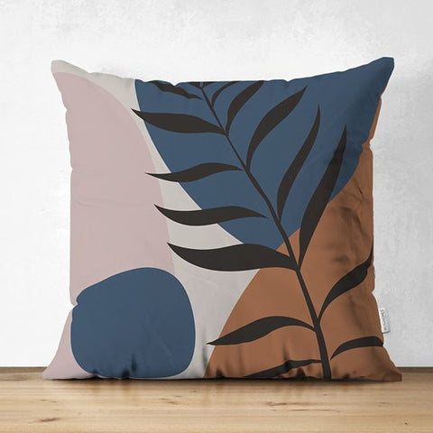 Abstract Pillow Cover|Thin Leaf Outdoor Cushion Case|Decorative Farmhouse Pillowtop|Cozy Home Decor|Housewarming Plant Print Throw Pillow