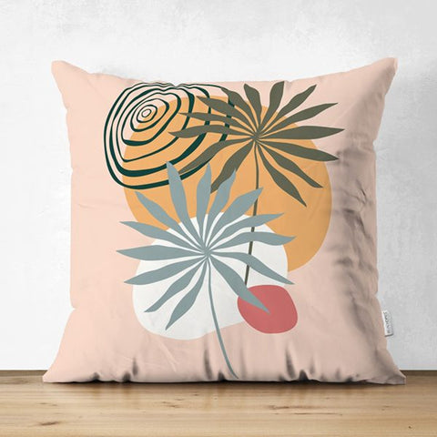 Abstract Pillow Cover|Leaf Drawing Cushion Case|Decorative Boho Pillowtop|Cozy Home Decor|Housewarming Abstract One Eye Throw Pillowcase