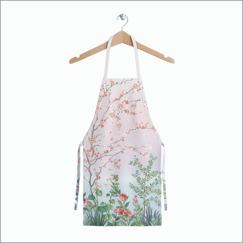 Floral Kitchen Apron|Floral Bird Print Cooking Apron with Adjustable Neck and Waist Strap|Summer Trend Cute Kitchen Gift For Him or Her