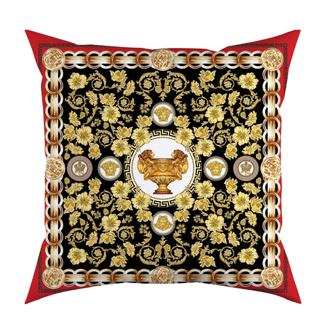 Baroque Pillow Cover|Frilly Geometric Design Cushion Case|Decorative Renaissance Themed Pillowcase|Abstract Contemporary Throw Pillow Case
