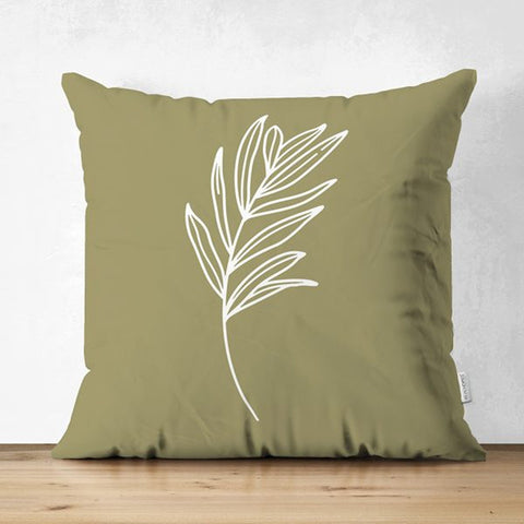 Onedraw Pillow Cover|Abstract Plant Drawing Cushion Case|Boho Pillowcase|Decorative Double-Sided Pillowtop|Minimalist Authentic Cushion Case