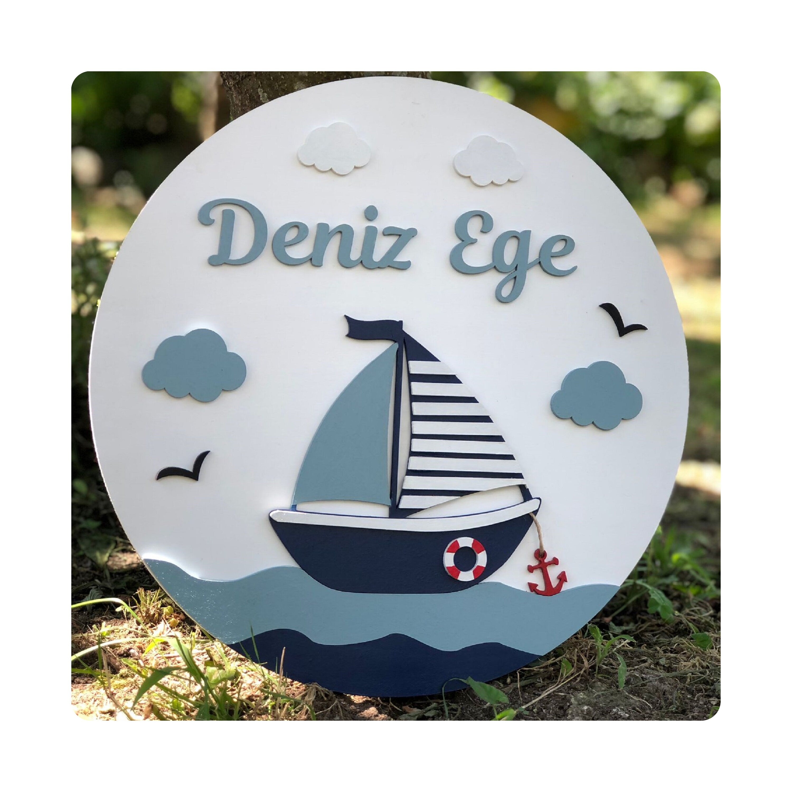 Float Name Signs Nautical Themed Personalized Kids Name Sign – Akasia