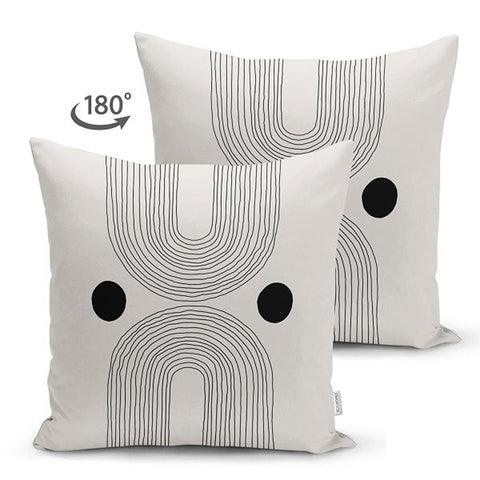 Abstract Pillow Cover|Onedraw Pillowcase|Abstract Geometric Cushion Cover|Decorative Double-Sided Pillowtop|Farmhouse Line Art Cushion Case
