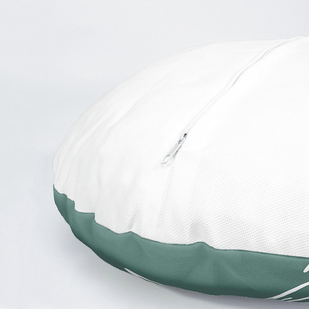 Set of 4 Onedraw Round Pillow Case|Leaf and Woman Face Print Circle Pillow Cover|Decorative Abstract Line Art Pillow|Outdoor Cushion Cover