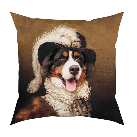 Royal Animal Pillow Cover|Frilly Lion, Tiger Cushion Case|Pet Costume Pillowcase|Fox and Dog Throw Pillow Cover|Animal Portrait Cushion Case