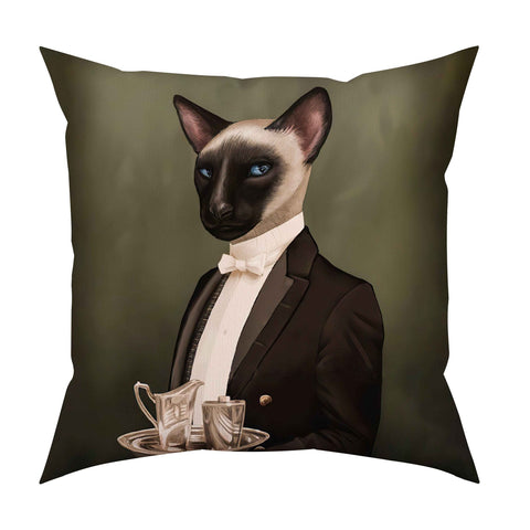 Royal Animal Pillow Cover|Frilly Koala, Camel Cushion Case|Pet Costume Pillowcase|Cat and Monkey Throw Pillow Cover|Animal Portrait Cushion