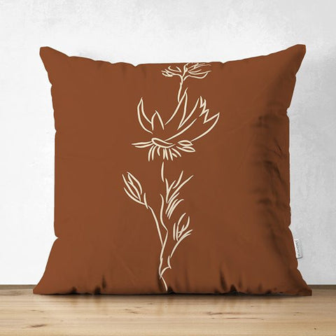 Onedraw Pillow Cover|Abstract Plant Drawing Cushion Case|Boho Pillowcase|Decorative Double-Sided Pillowtop|Minimalist Authentic Cushion Case