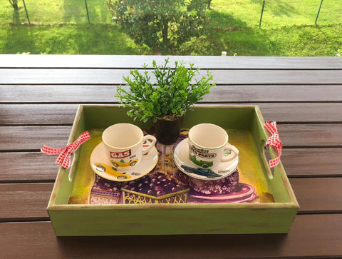 Hand Painted Wooden Tray|Serving Tray|Wooden Decor|Custom Table Decor|Acrylic Paint|Home Decor|Gift for Women|Wooden Art|Housewarming Gift