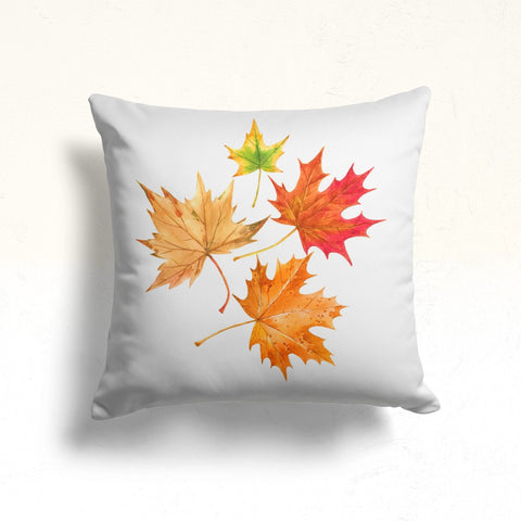 Fall Trend Pillow Cover|Orange Leaves Throw Pillowcase|Autumn Cushion Case|Housewarming Home Decor|Farmhouse Style Outdoor Cushion Case