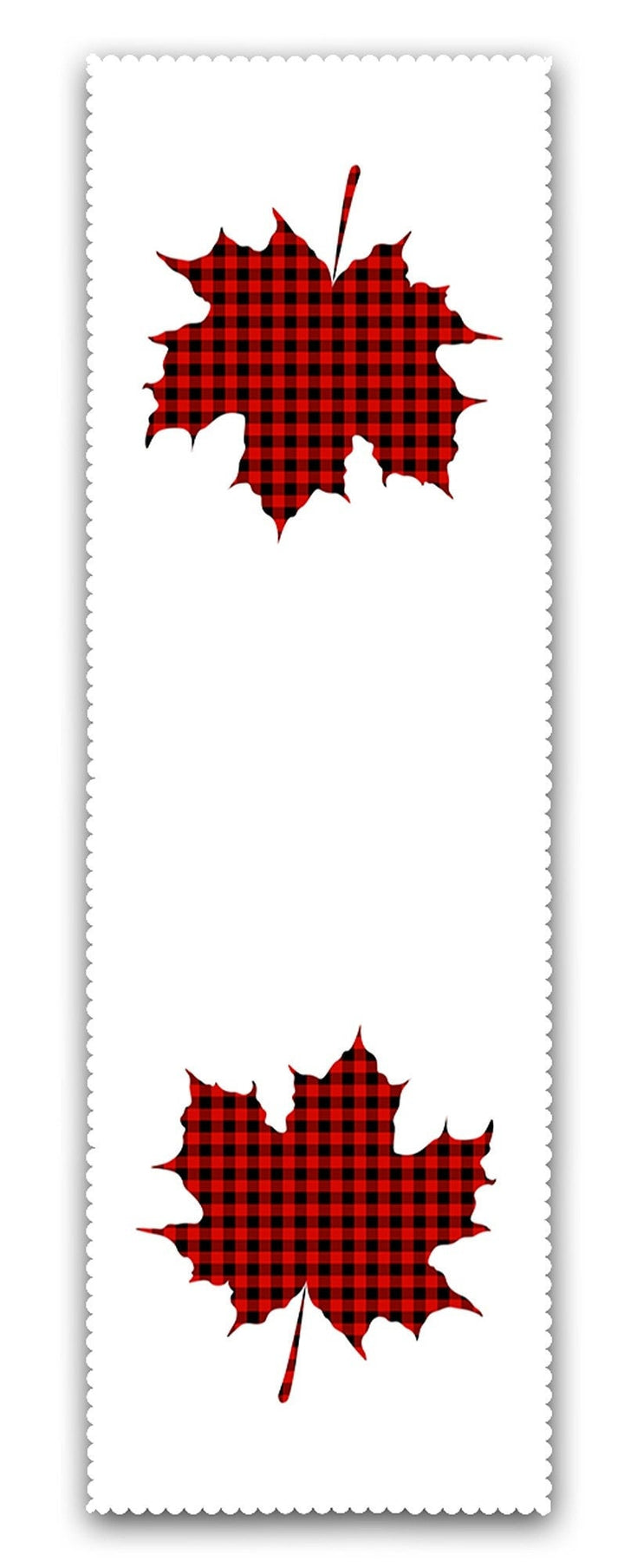 Set of 4 Xmas Chair Pads and 1 Table Runner|Winter Trend Checkered Xmas Leaves Seat Pad Tablecloth|Plaid Xmas Deer Chair Cushion Tabletop