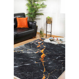 Marble Pattern Rug|Machine-Washable Rug|Abstract Non-Slip Carpet|Marble Washable Carpet|Decorative Area Rug|Multi-Purpose Anti-Slip Rug