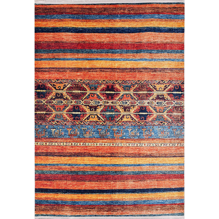 Ethnic Design Rug|Machine-Washable Non-Slip Rug|Abstract Degrade Pattern Washable Carpet|Decorative Area Rug|Multi-Purpose Anti-Slip Carpet