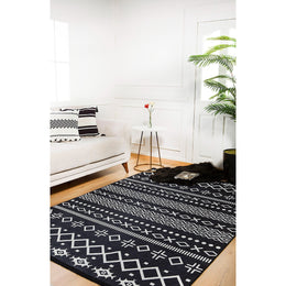 Scandinavian Rug|Machine-Washable Rug|Ethnic Nordic Print Non-Slip Carpet|Rug Design Farmhouse Washable Area Rug|Multi-Purpose Anti-Slip Rug
